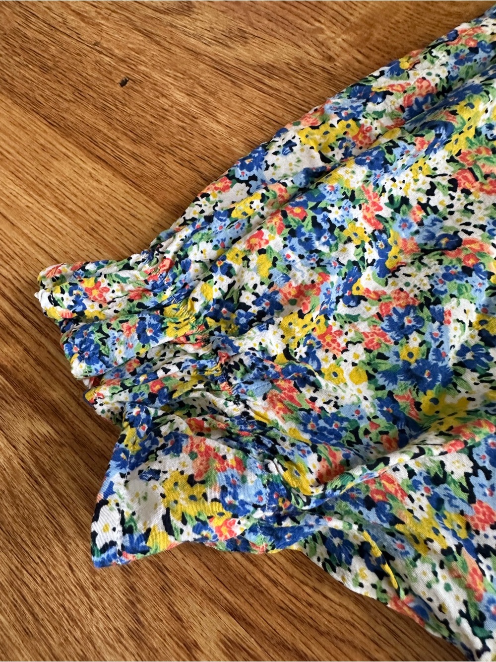 Faithfull the Brand floral mini dress Size 10 Blue White Yellow Orange - Picture 8 of 13